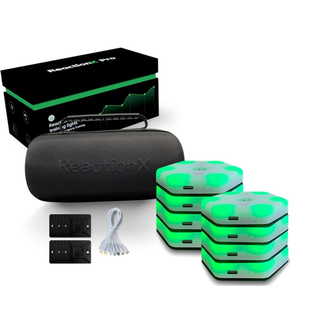 QUELINGSPORT ReactionX Reaction Training Light lamp ReactionX pro Speed Agility Response Equipment Basketball Boxing fencingPhysical Rehabilitation of Flash Reflex traing System 8light+app