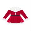 dPois Kids Girls Christmas Mrs Santa Claus Costume Velvet Long Sleeve Dance Figure Ice Skating Faux Fur Dress Turtleneck Red A 6 view 4
