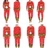 JEOCODY Christmas Santa Claus Family Chrismtas Pajamas Matching Sets,Xmas Sleepwear Holiday Pjs Loungewear Outfits view 3