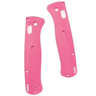 1 Pair Handle Patch Fits for Benchmade Bugout 535, Custom G10 Scales Handle (Size : Pink Red)