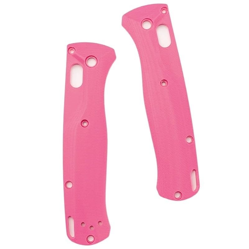 1 Pair Handle Patch Fits for Benchmade Bugout 535, Custom G10 Scales Handle (Size : Pink Red)