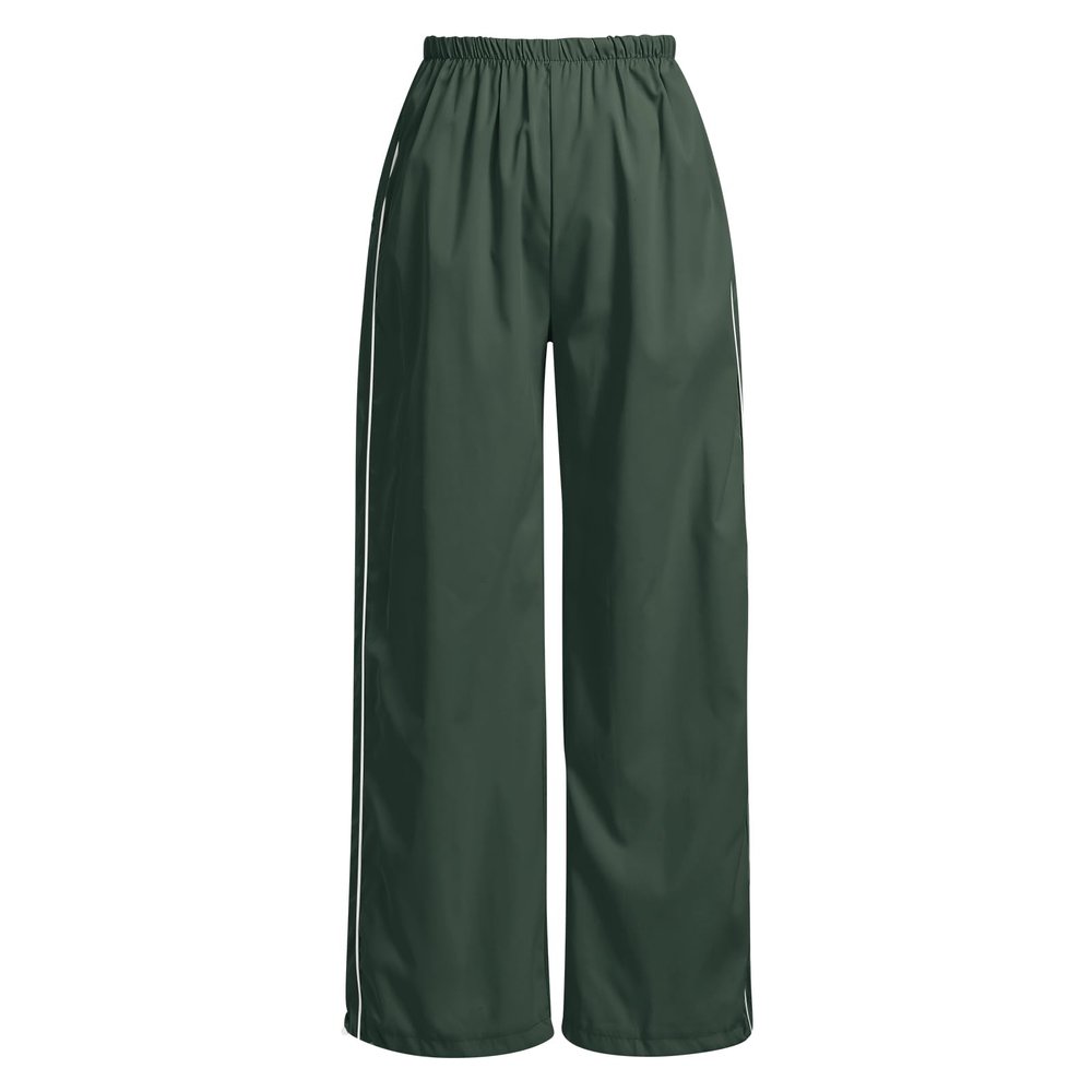 OMEWEE Women's Baggy Y2K Parachute Pants Elasitc Waist Wide Leg Track Pant Trousers Sweatpants Army Green XL