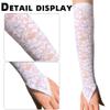 ASIJUNTYECHO Long Opera Party 20s Fingerless Lace Gloves, Lace Elbow Length Gloves for Prom Wedding Opera Party (White) view 3