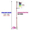 Adjustable Vertical Jump Tester,1.3-3.6 Meters Adjustable Vertical Jump Tester,with Stable Base,Fitness Training Jump Power Meter, Jump Measurement Tester view 2