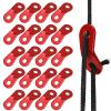 20PCS Aluminum Alloy Rope Tensioner Tent Guyline Cord Adjuster Dual Holes Wind Rope Tent Buckle Ultralight Tent Stakes Guy Lines Tensioner for Camping Hiking view 1