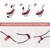 20PCS Aluminum Alloy Rope Tensioner Tent Guyline Cord Adjuster Dual Holes Wind Rope Tent Buckle Ultralight Tent Stakes Guy Lines Tensioner for Camping Hiking view 3