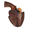 Premium Leather Belt Holster fits Colt King Cobra or Colt Python, Handcrafted, 3 Slot Pancake, Basket Pattern, Right Handed, PulsarHolster (Brown, Colt King Cobra 4" Barrel) view 1