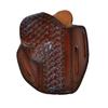 Premium Leather Belt Holster fits Colt King Cobra or Colt Python, Handcrafted, 3 Slot Pancake, Basket Pattern, Right Handed, PulsarHolster (Brown, Colt King Cobra 4" Barrel) view 3