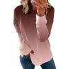 Ceboyel Women Tie Dye Long Sleeve Shirt Trendy Crewneck Sweatshirt Pullover Loose Fit Casual Tops Fall Fashion Clothes 2023 Sexy Sweaters for Women Coffee 2X view 1