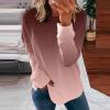 Ceboyel Women Tie Dye Long Sleeve Shirt Trendy Crewneck Sweatshirt Pullover Loose Fit Casual Tops Fall Fashion Clothes 2023 Sexy Sweaters for Women Coffee 2X view 2
