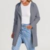 2023 Women Dress Coat Womens Long Winter Coats Womens Shacket with Side Pockets Petite Sweaters for Women Size Petite Todays Daily Deals Today Blue view 3
