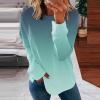 Ceboyel Women Tie Dye Long Sleeve Shirt Trendy Crewneck Sweatshirt Pullover Loose Fit Casual Tops Fall Fashion Clothes 2023 Christmas Sweatshirt Green Xl view 2