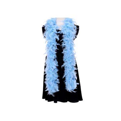 Ray Feather Sky blue Chandelle Turkey Feather boa 80g 2 Yards for Party Dancing Wedding DIY Craft Home Decoration Halloween Christmas Costume