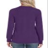 Addtoo Womens 2026 Fall Tunic Tops Casual Long Sleeve Pleated Blouse Warm Loose Dressy Tshirt Medium Dark Purple view 3