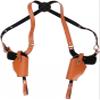 Shoulder Holster, Dual Gun Shoulder Holster PU Leather Concealed Carry Holster Adjustable Vertical Gun Holster for Right and Left Hand (Size : Brown) view 1