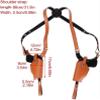 Shoulder Holster, Dual Gun Shoulder Holster PU Leather Concealed Carry Holster Adjustable Vertical Gun Holster for Right and Left Hand (Size : Brown) view 4