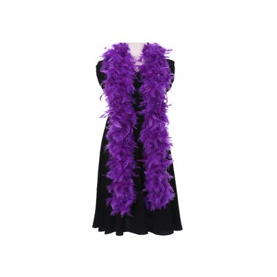 Ray Feather Purple Chandelle Turkey Feather boa 80g 2 Yards for Party Dancing Wedding DIY Craft Home Decoration Halloween Christmas Costume