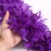 Ray Feather Purple Chandelle Turkey Feather boa 80g 2 Yards for Party Dancing Wedding DIY Craft Home Decoration Halloween Christmas Costume view 2