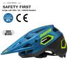BATFOX Bike Helmet Mountain Bike Helmets for Men Women Adults MTB Bicycle Cycling BMX Bike Helmet(Blue Green,L(55-59CM)) view 2
