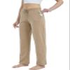 Willit Women's Cotton Sweatpants Yoga Lounge Open Bottom Sports Pants Straight Leg Casual Pants with Pockets Oatmeal L view 1