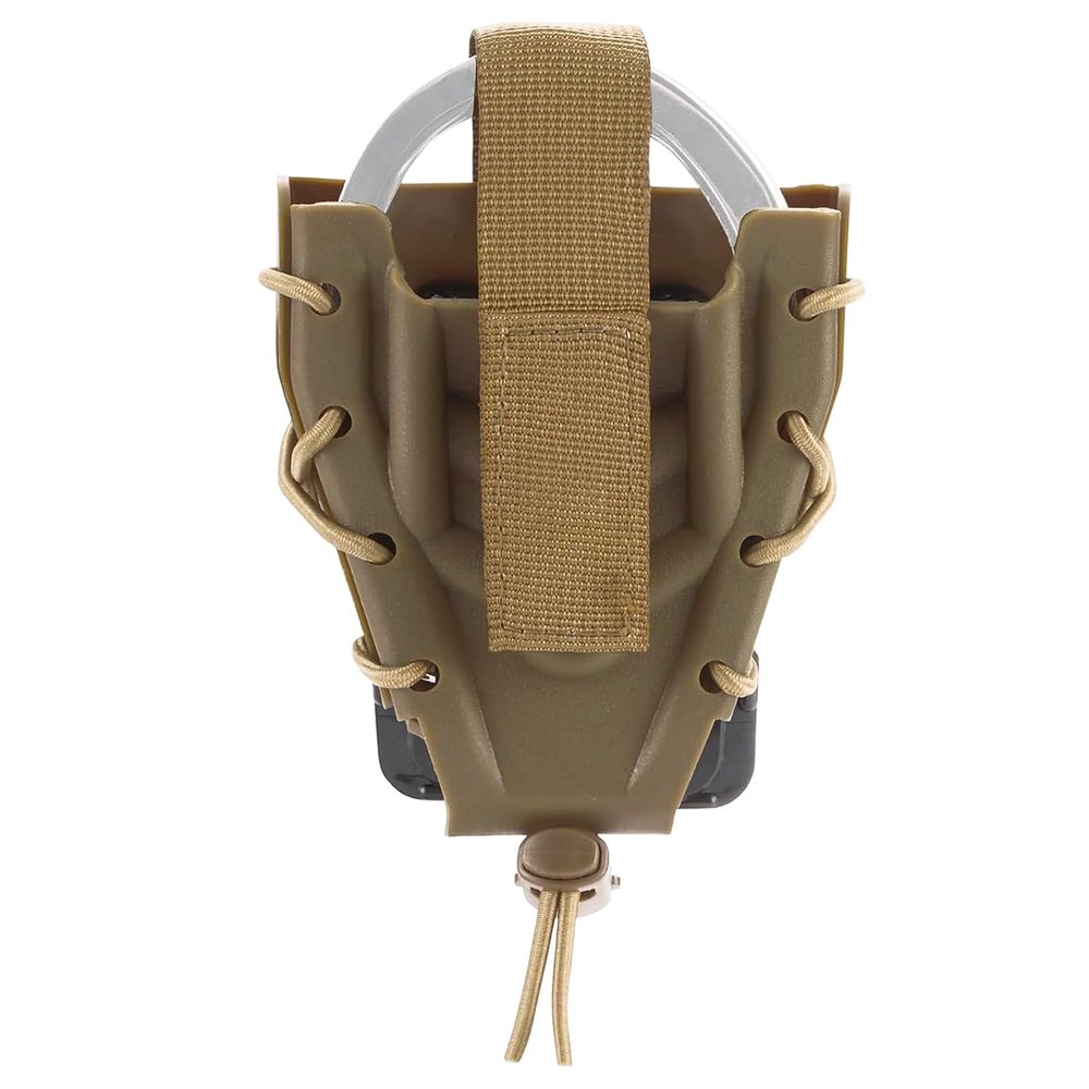 Handcuff Holster, Handcuff Case, Open Top Cuff Pouch for Duty Belt/Tactics Vest (Plastic-Brown)