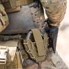 Handcuff Holster, Handcuff Case, Open Top Cuff Pouch for Duty Belt/Tactics Vest (Plastic-Brown) view 2
