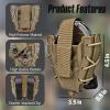 Handcuff Holster, Handcuff Case, Open Top Cuff Pouch for Duty Belt/Tactics Vest (Plastic-Brown) view 4