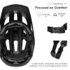 BATFOX Bike Helmet Mountain Bike Helmets for Men Women Adults MTB Bicycle Cycling BMX Bike Helmet(Matte Black,L(55-59CM)) view 4