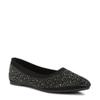 Splash Rhinestones Embellished Ballet Flats Black view 2