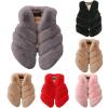 Toddler Girl Faux Vest Coat Winter Warm Baby Kids Furry Vest Jacket Cute Thick Soft Puffy Outerwear (Grey-3, 7-8 Years) view 2