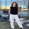 Willit Women's Cotton Sweatpants Yoga Lounge Open Bottom Sports Pants Straight Leg Casual Pants with Pockets White L view 3