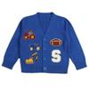 ROSLILY Personalized Letter Toddler Button Down Cardigan Custom Embroidered Patch Sweater Christmas Birthday Gifts for Boys Girls Kids view 1