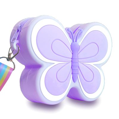 Girls Purse, Gifts Wallet for Girl, Crossbody Purse for Girls, Cute Mini Wallet, Novelty Small Shoulder Bag/Handbag for Girl with Detachable Strap(Butterfly)