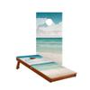 Skip's Garage Gulf Island Shore Waterproof Cornhole Boards - Includes (2) Boards (NO Bags) + (1) Black Carrying Case view 1
