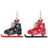 The Memory Company Tampa Bay Buccaneers Two-Pack Ice Skate Ornament Set view 1