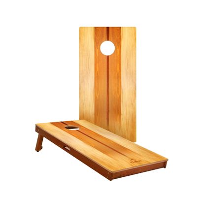 Skip's Garage Woody Waterproof Cornhole Boards - Includes (2) Boards (NO Bags) + (1) Case & (2) Edge Lights