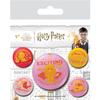 Harry Potter Set of 5 Badges (Witty Witchcraft Design) Pin Badges for Bags, Backpacks, Jackets, Party Bags or Pin Badge Display - Official Merchandise view 1