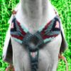 Cheval's International Western Mohair Horse Breast Collar, Handmade Premium Wool & Leather Equestrian Tack, Adjustable, Durable & Comfortable Saddle Breastplate for Horses - Grey, Full view 3