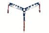 Cheval's International Western Mohair Horse Breast Collar, Handmade Premium Wool & Leather Equestrian Tack, Adjustable, Durable & Comfortable Saddle Breastplate for Horses - White & Grey, Full
