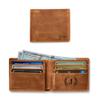 MayaCraft Handmade Personalized Classic Leather Mens Wallet, Personalized Classic Card Holder Wallet for Men, Customized Bi-Fold Wallet, Camel view 1