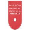 NDZ Performance Magazine Base Plate Finger Extension for Glock Gen 1-5 9mm 40 .357 SIG, Laser Engraved Red Anodized Aluminum Spiritual Images - Bible Joshua 1:9 view 1