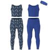Essenclo Girls Athletic Leggings Yoga Pants w/Sleeveless Crop Tank Tops for Kids Workout Cheer Dance Run Sizes 3-16, 5pc Set - E2110 - Set-10-7-8 view 1