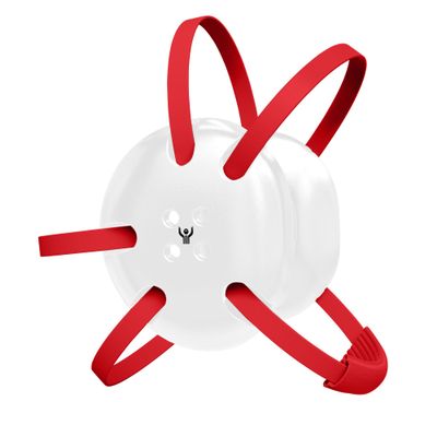 Great Call Athletics | Wrestling Classic Headgear Earguard Adult Grappling Head Gear Adjustable Ear Guards Varsity Red Straps (White w/ Varsity Red Straps)