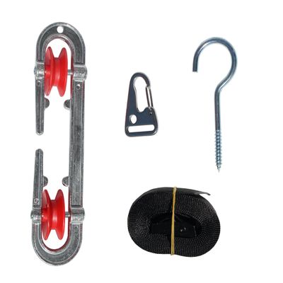 Zip Targets Drive Pulley Drop Kit, Carabiner, Cinch Strap, Cup Hook, Target Shooting, Target System, Zip Range