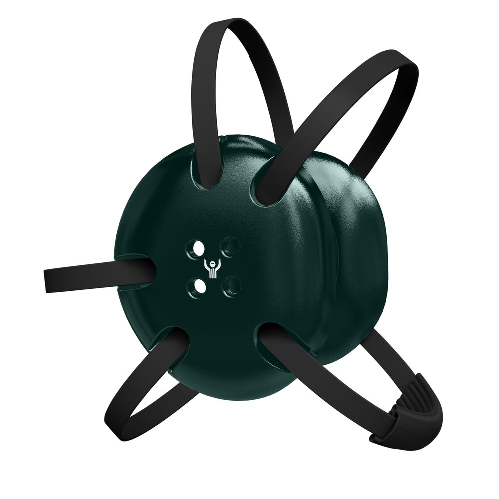 Great Call Athletics | Classic Wrestling Headgear w/ Black Straps Earguard Adult Grappling Head Gear Ear Guards MMA Jiu Jitsu (Dark Green w/ Black Straps)