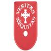 NDZ Performance Magazine Base Plate Finger Extension for Glock Gen 1-5 9mm 40 .357 SIG, Laser Engraved Red Anodized Aluminum Spiritual Images - Veritas Aequitas Bold view 1