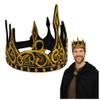 Nicky Bigs Novelties Adult Gold Medieval Regal King Crown Adjustable Royal Prince Tiara Crowns Dark Queen Headpiece Costume view 1
