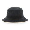 47 Men's Black Pittsburgh Steelers Thick Cord Bucket Hat view 2