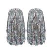 AUMIDO 2Pcs Cheerleading Pom Poms 12" 50g Pom Poms Cheer for Boy Girl School Sports Dance Games Team Spirit Cheer Rainbow Silk view 1