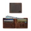MayaCraft Handmade Personalized Classic Leather Mens Wallet, Personalized Classic Card Holder Wallet for Men, Customized Bi-Fold Wallet, Brown view 1